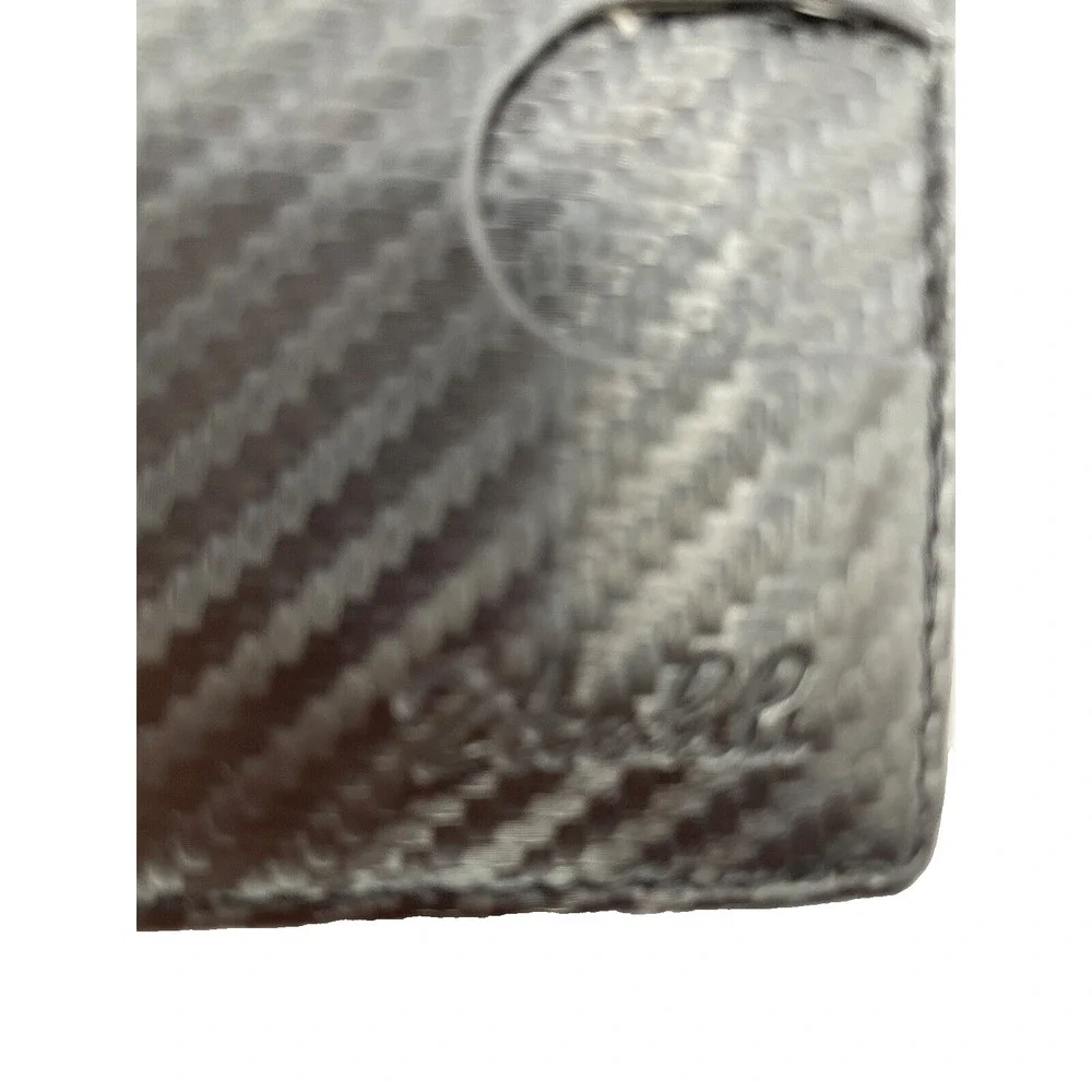 Black and Blue Zitahli Slim Wallet Men Faux Carbon Fiber- Pre-owned